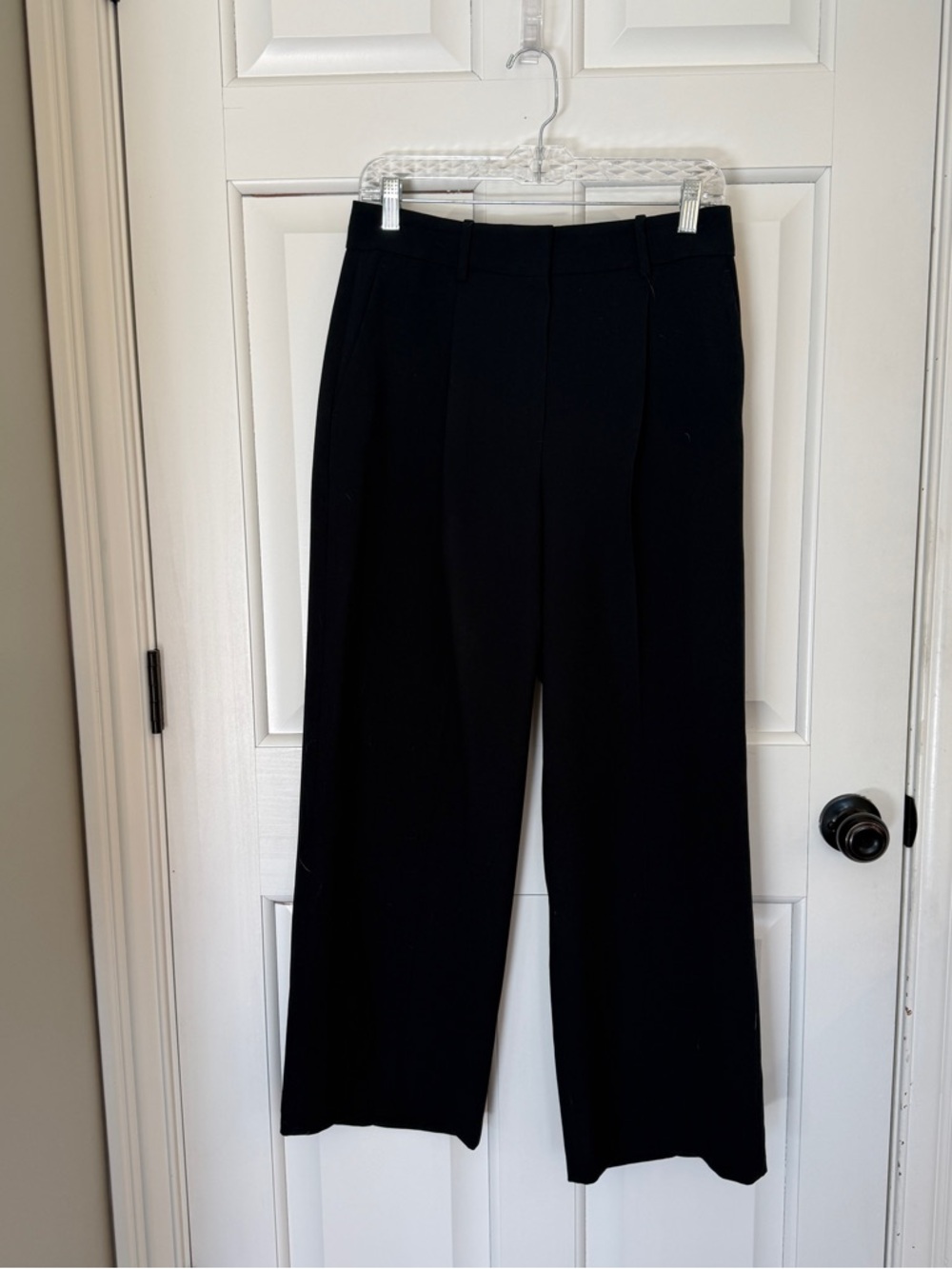 Theory Black Wide-Leg Pants - Picture 4 of 13